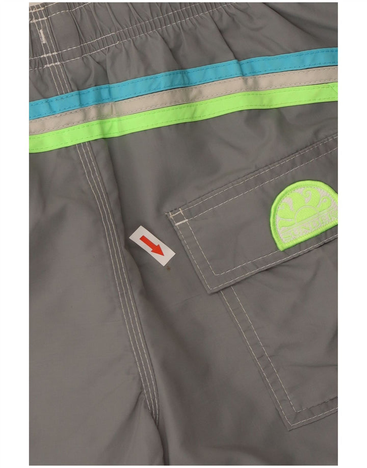 Sundek Herren-Badeshorts aus mittelgrauem Polyester