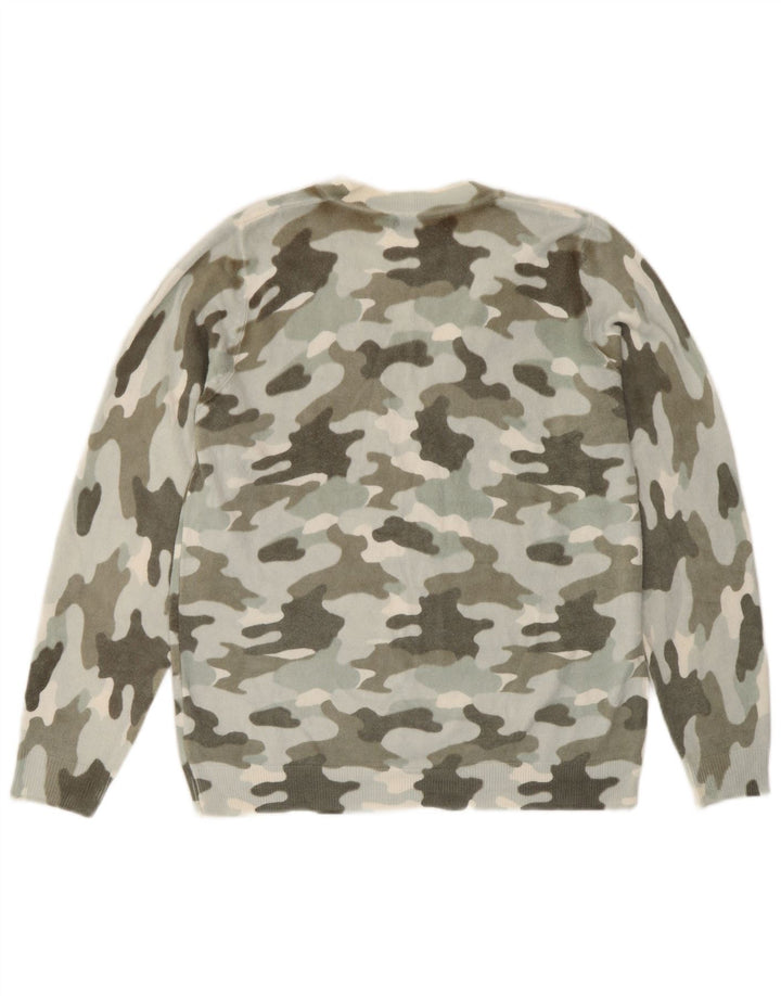 Marks & Spencer Damen-Pullover mit V-Ausschnitt, Gr. 14, mittelmehrfarbig