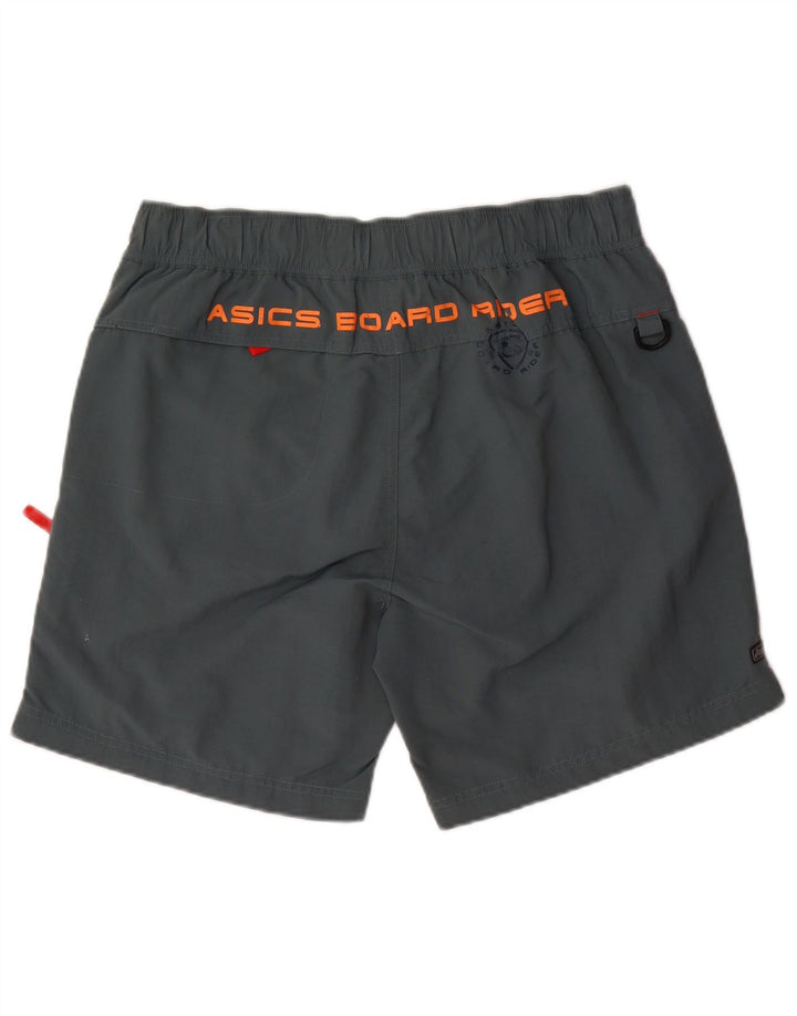 ASICS Herren-Badeshorts mit Grafik, groß, marineblaues Colourblock-Nylon