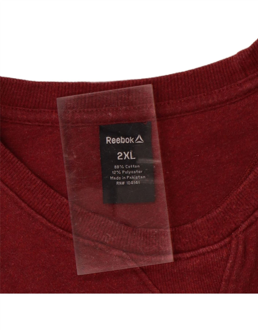 REEBOK Mens Sweatshirt Jumper 2XL Burgundy Cotton Vintage Reebok and Second-Hand Reebok from Messina Hembry 