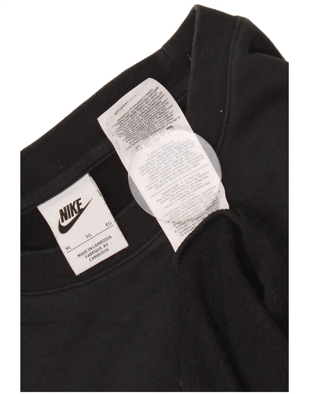 Nike Herren Graphic Sweatshirt Pullover XL Schwarz Baumwolle