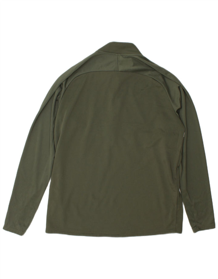 Nike Herren Dri Fit Pullover-Trainingsanzugoberteil mit Reißverschluss, Größe L, grün, Polyester