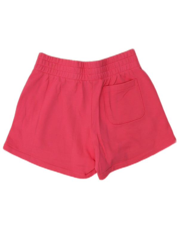 Adidas Damen Graphic Sport Shorts UK 8/10 Small Rosa Baumwolle