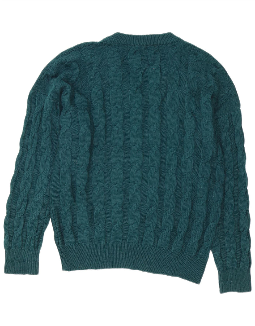 Fila Herren-Pullover mit V-Ausschnitt, IT 52, große grüne Schurwolle