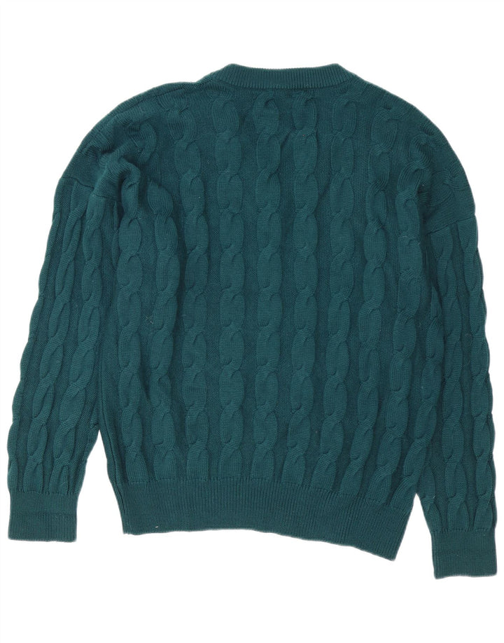 Fila Herren-Pullover mit V-Ausschnitt, IT 52, große grüne Schurwolle