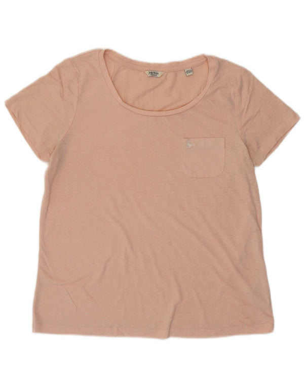 Jack Wills Damen T-Shirt Top UK 12 Mittelrosa Polyester