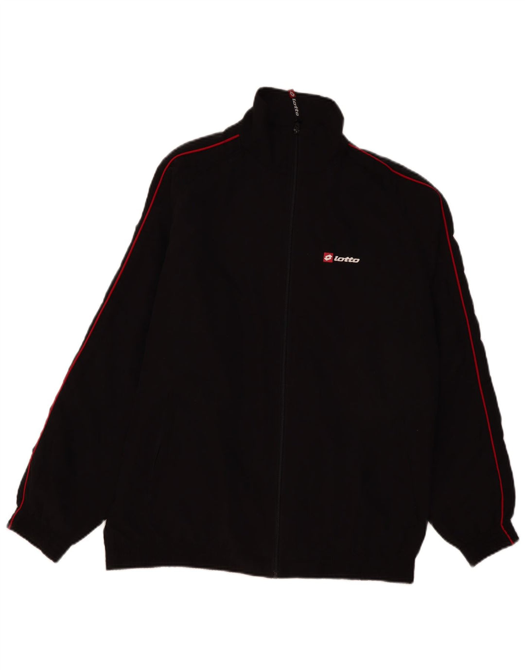 Lotto Herren-Trainingsanzug-Top-Jacke XL, schwarzes Polyester