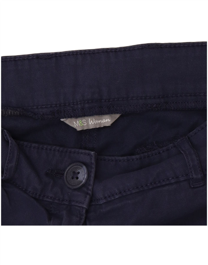 Marks & Spencer Damen Slim Chino-Hose W32 L27 Marineblau