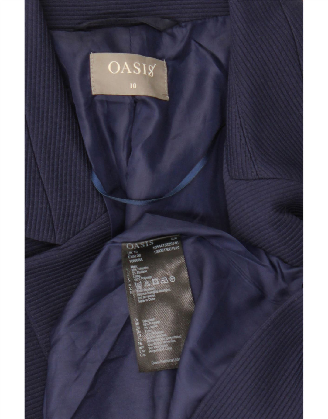 Offene Blazerjacke für Damen von Oasis, UK 10, Größe S, Marineblau, Polyester