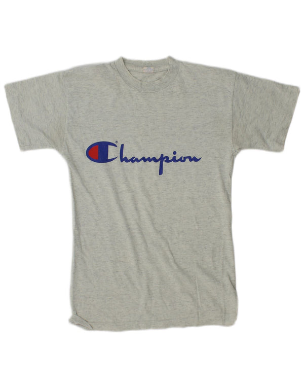 CHAMPION T-Shirt-Oberteil für Jungen, 11–12 Jahre, groß, grau gesprenkelte Baumwolle