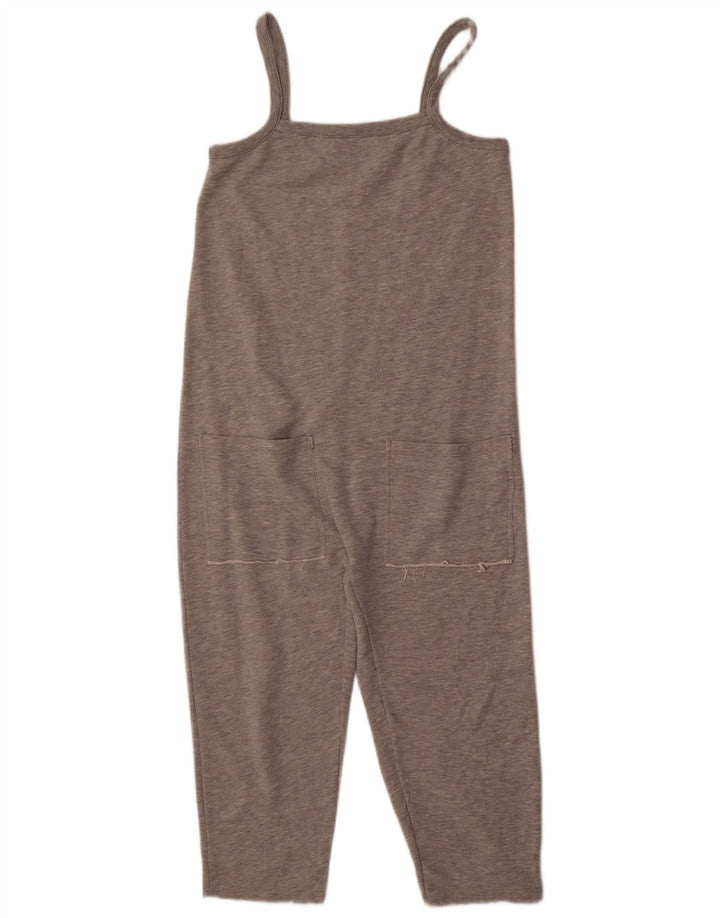 Ärmelloser Overall für Damen von Zara, UK-Größe 10, Größe S, graue Baumwolle
