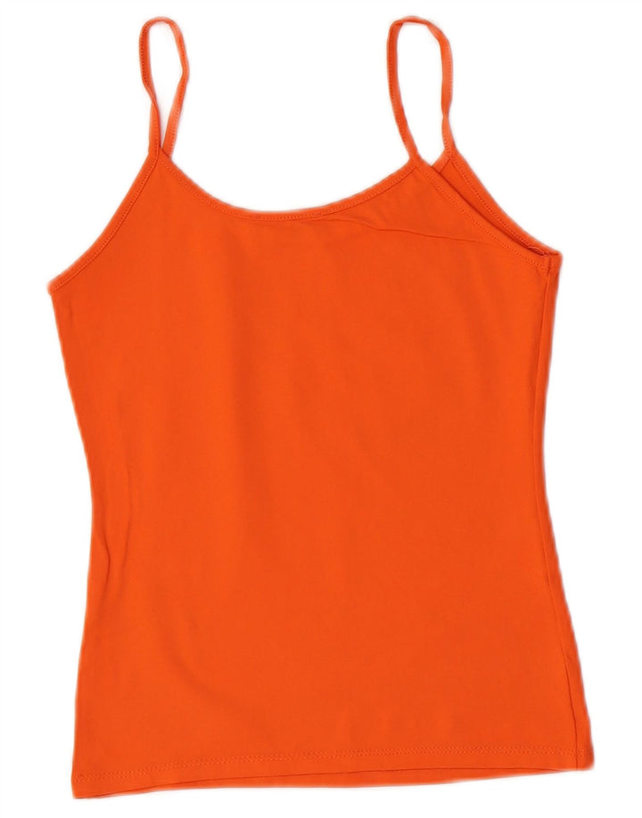 Zara Damen Cami Top UK 12 Medium Orange Polyamid