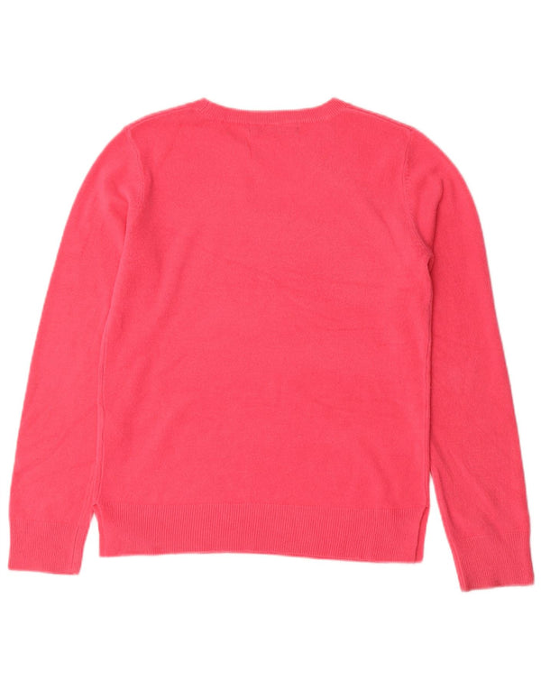 Marks & Spencer Damen-Pullover mit Rundhalsausschnitt, Gr. 8, klein, rosa, Acryl