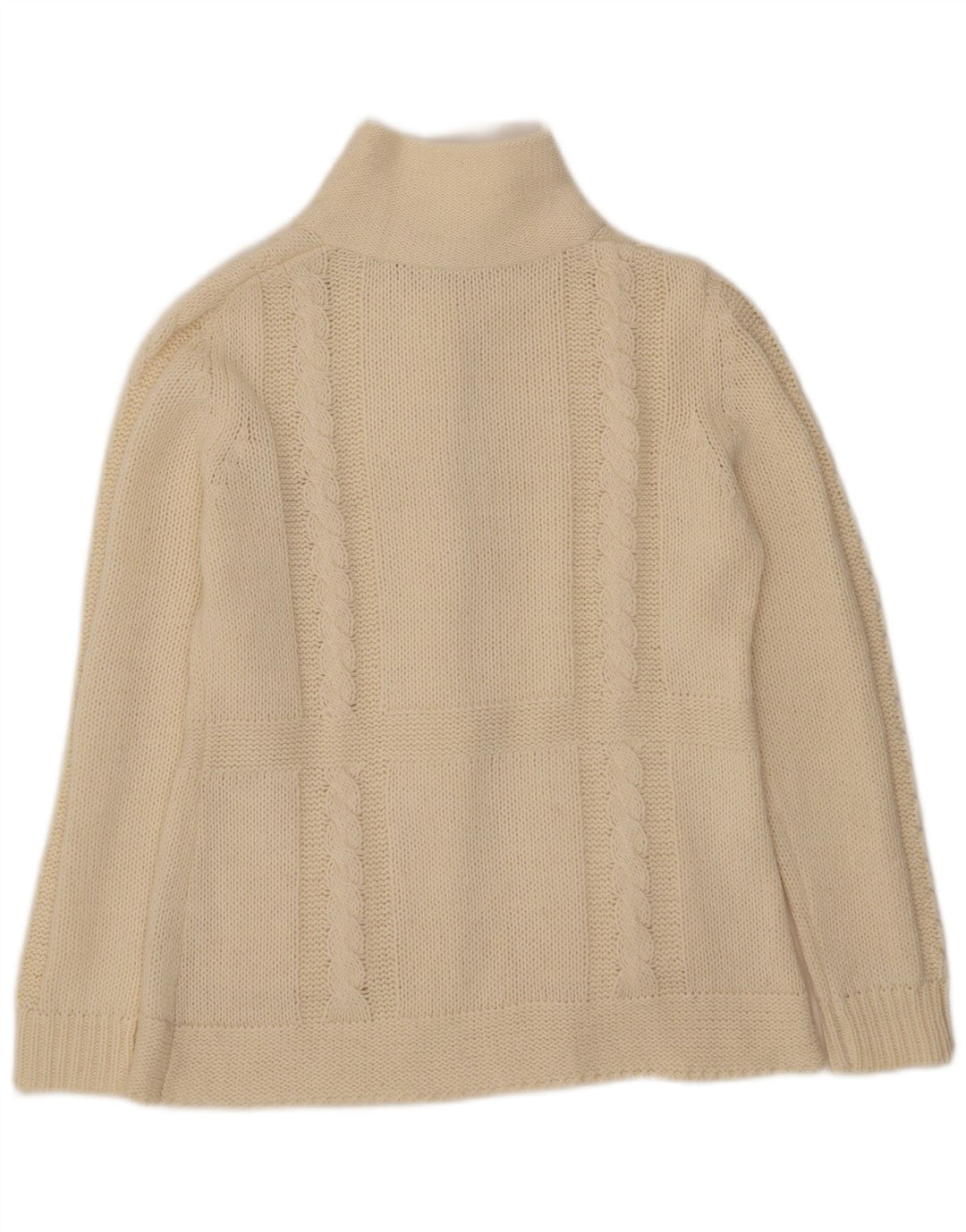 Vintage Damen Cardigan Pullover IT 42 Medium Off White Acryl