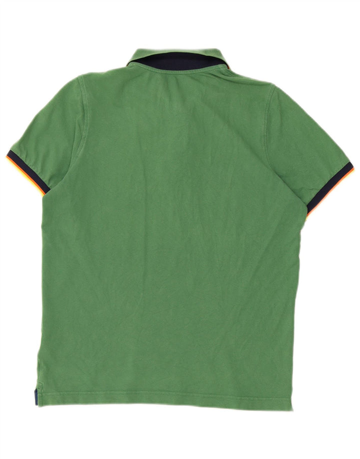 K-WAY Herren-Poloshirt aus mittelgrüner Baumwolle