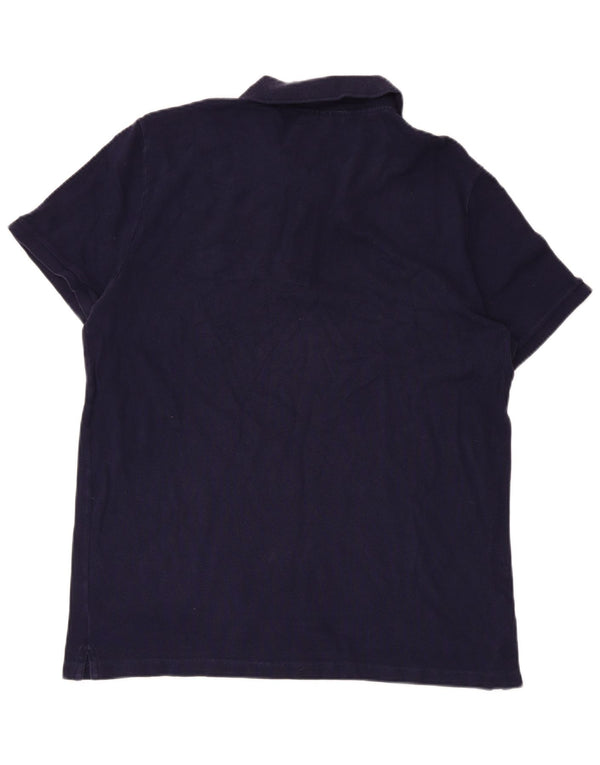 LACOSTE Herren Slim Fit Poloshirt Größe 6 XL Marineblau Baumwolle