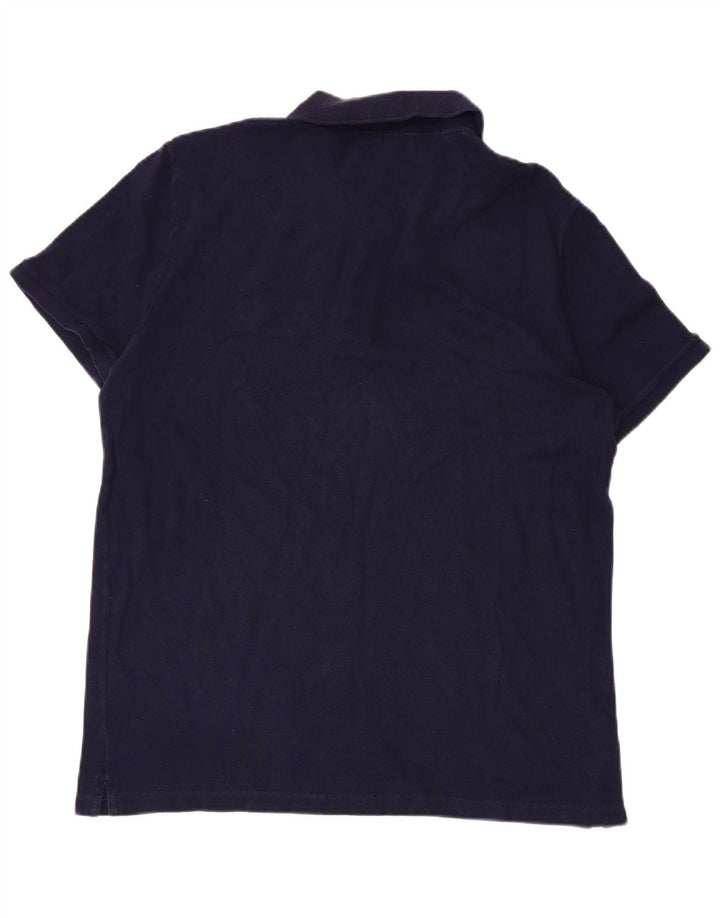 LACOSTE Herren Slim Fit Poloshirt Größe 6 XL Marineblau Baumwolle