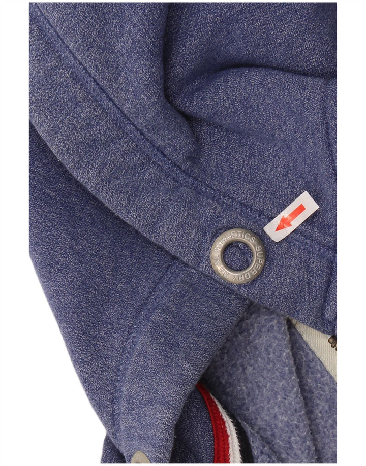 SUPERDRY Herren-Kapuzenpullover mit grafischem Reißverschluss, Größe S, Blau, Baumwolle