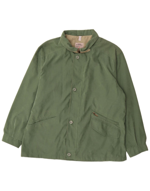 Vintage Herren Utility Jacke UK 50 5XL Grün Polyester