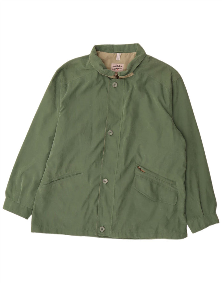 Vintage Herren Utility Jacke UK 50 5XL Grün Polyester
