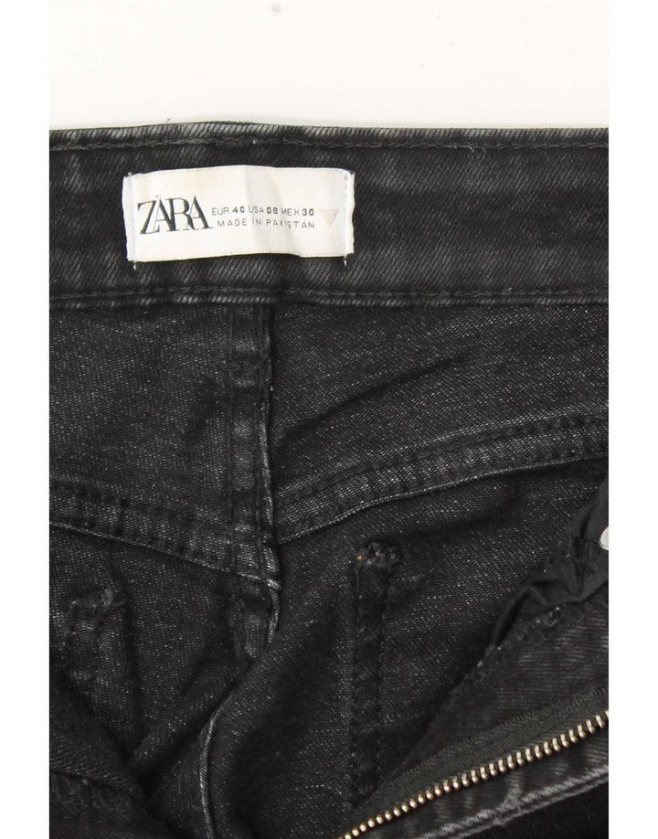 Kurze Jeans für Damen von Zara, EU 40, mittelgroß, W30, L24, Schwarz