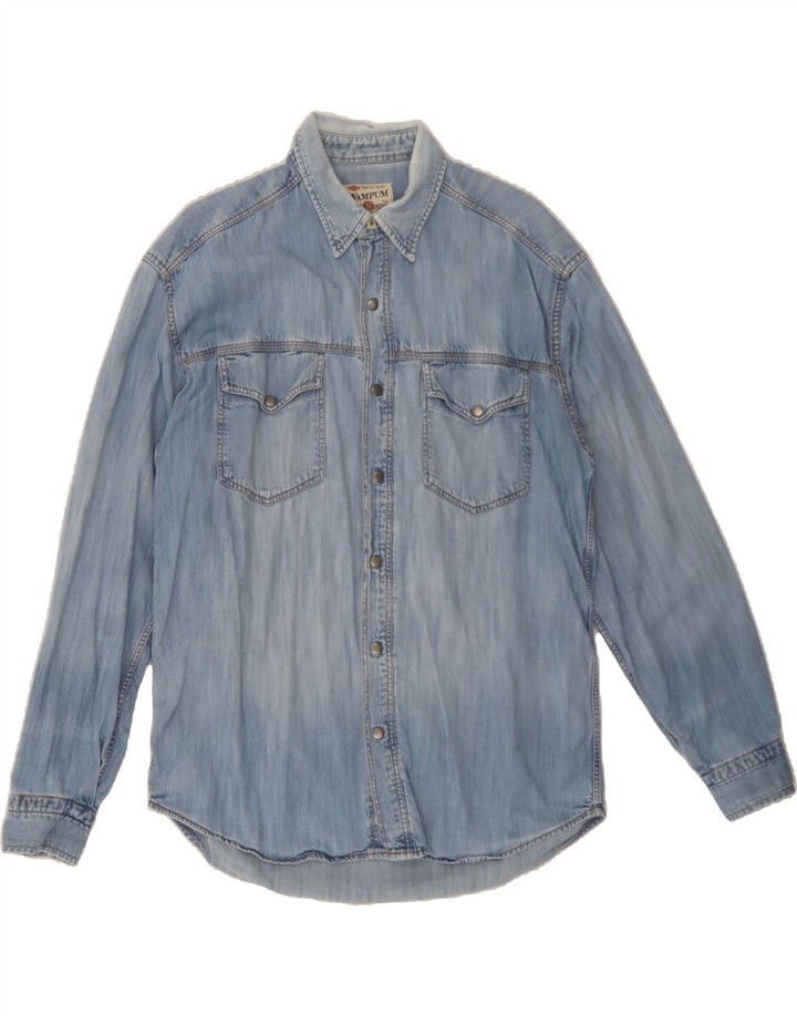 WAMPUM Mens Denim Shirt Medium Blue Vintage Wampum and Second-Hand Wampum from Messina Hembry 