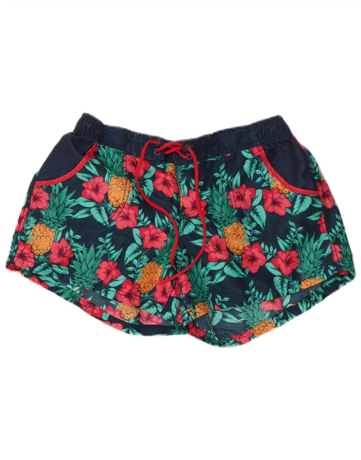 Fat Face Damen-Badeshorts, UK 14, groß, mehrfarbig, Blumenmuster, Polyester