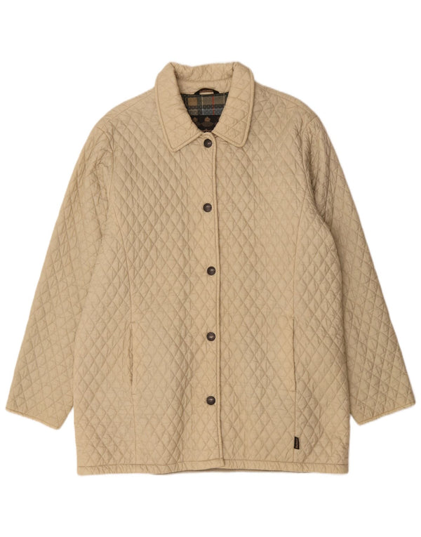 Barbour Damen Steppmantel UK 16 Large Beige Polyamid