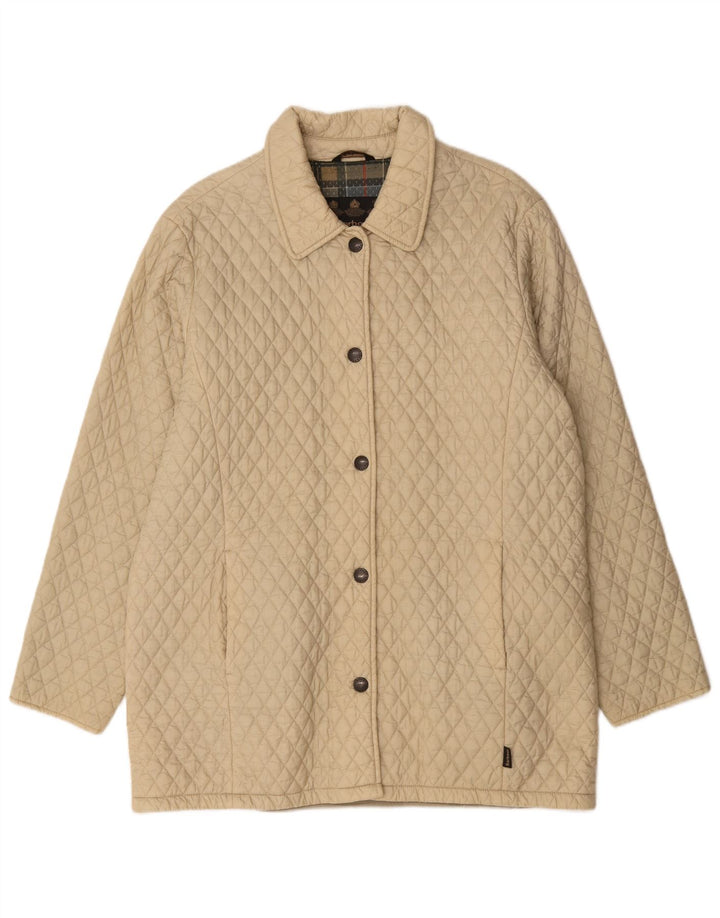 Barbour Damen Steppmantel UK 16 Large Beige Polyamid
