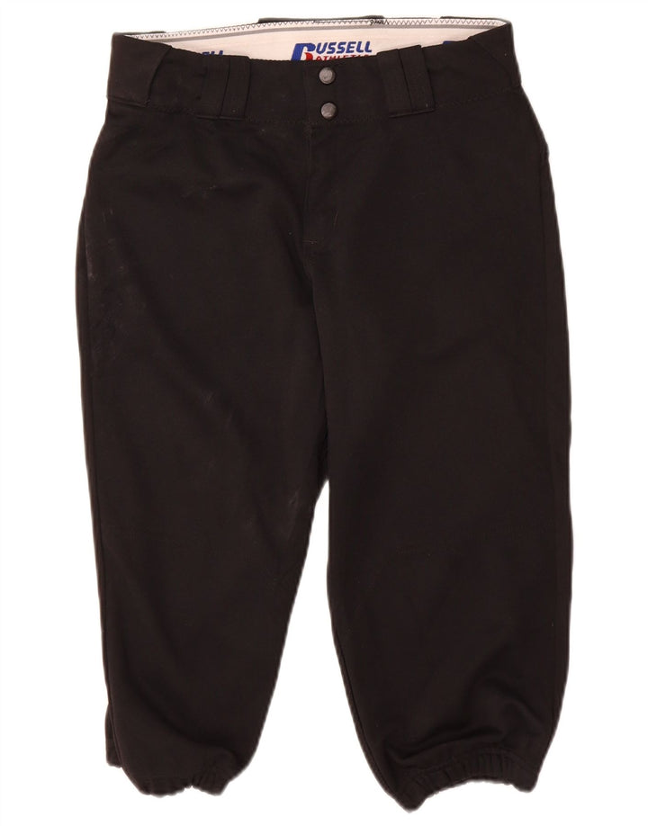 Russell Athletic Damen Jogger-Caprihose, Größe M, W28, L19, Schwarz