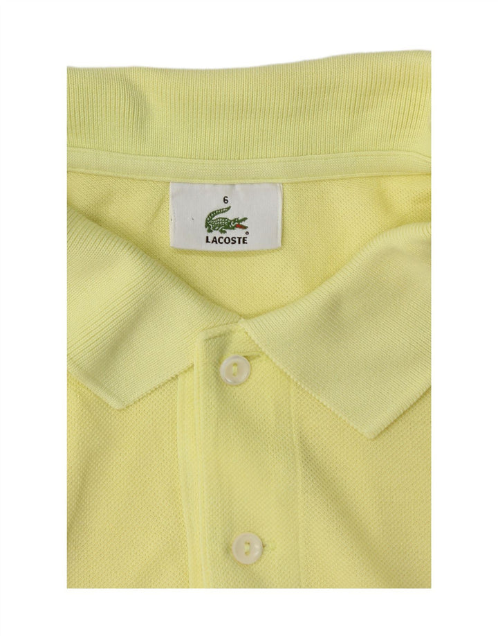 LACOSTE Herren-Poloshirt, Größe 6 XL, gelbe Baumwolle