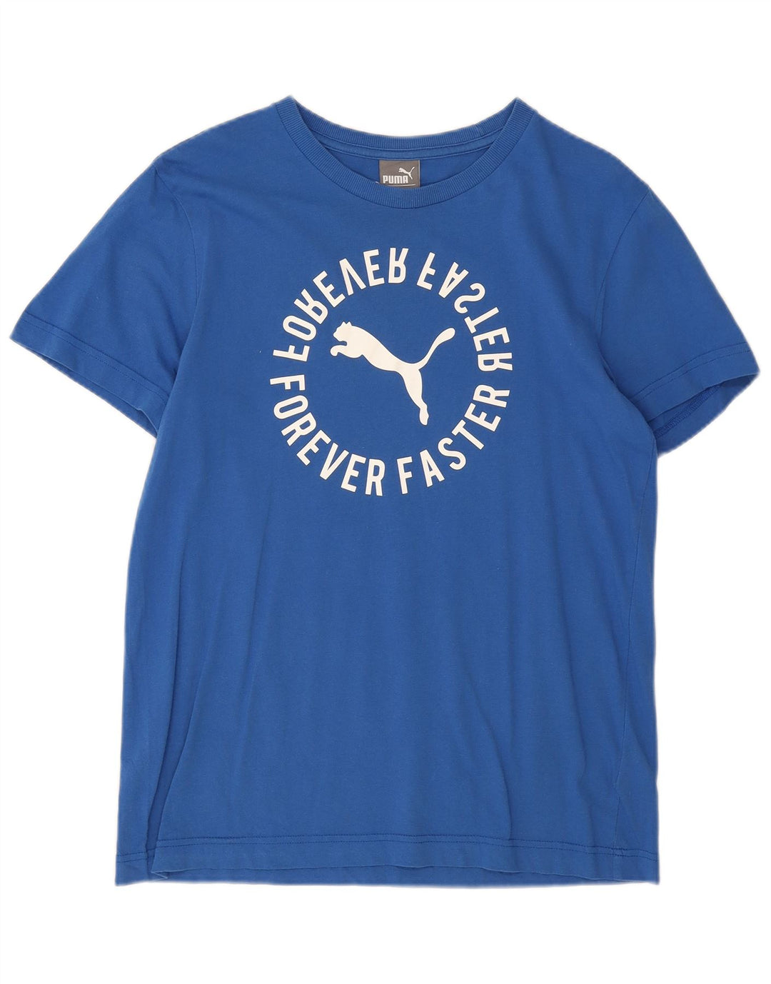 Puma Herren-T-Shirt mit Grafik, groß, aus blauer Baumwolle