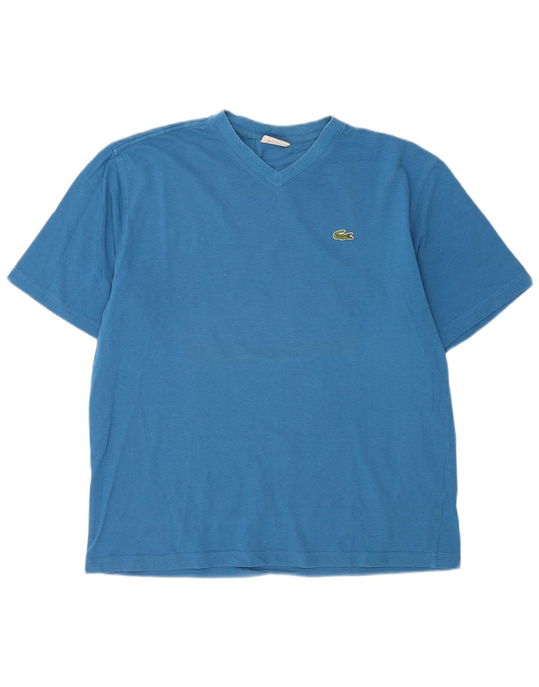 Lacoste Herren T-Shirt Top Größe 5 Große blaue Baumwolle