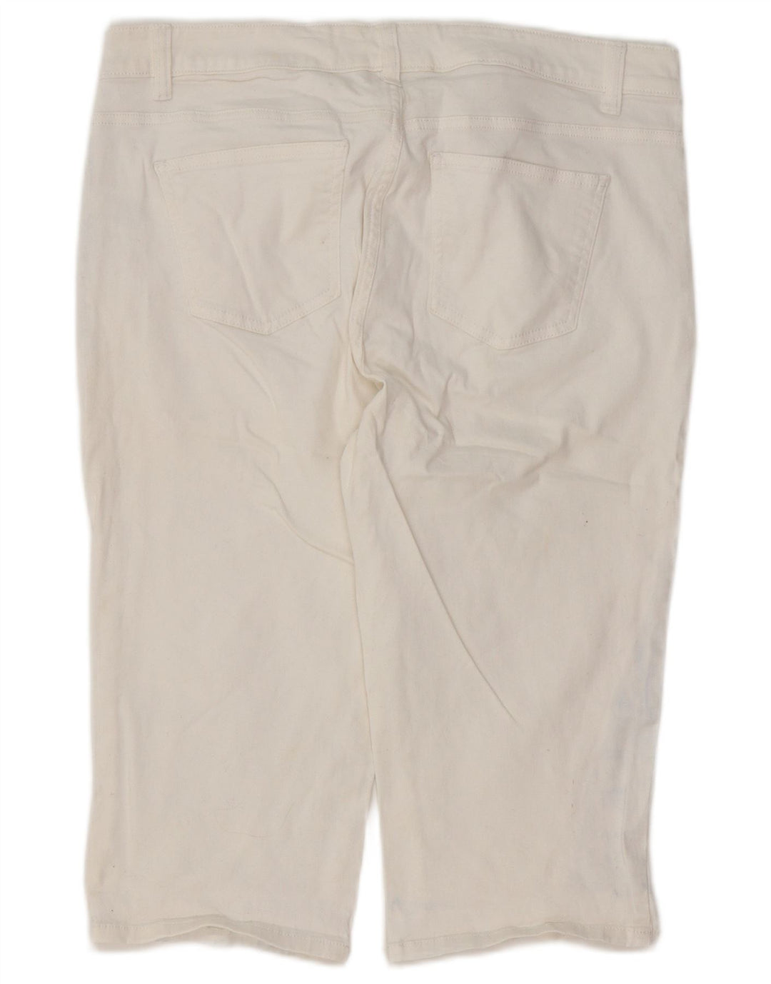 CHAPS Damen-Bermudashorts W34, große weiße Baumwolle