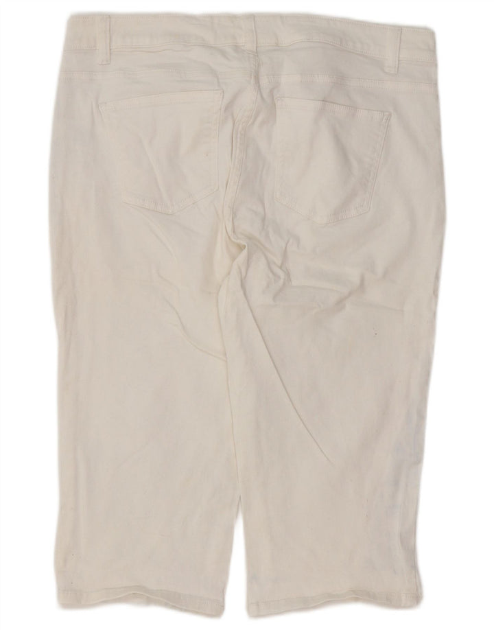 CHAPS Damen-Bermudashorts W34, große weiße Baumwolle
