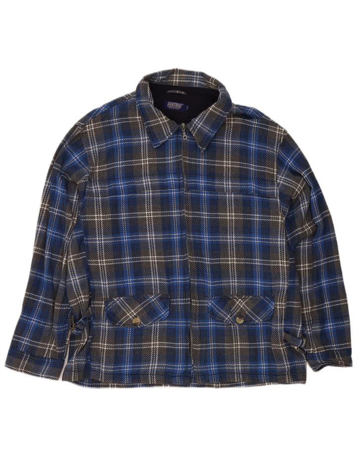 Kamro Herren Blazer Jacke UK 40 Large Blue Plaid