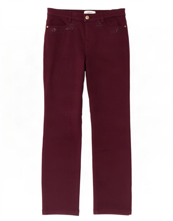 Marks & Spencer Damen Gerade Freizeithose UK 12 Medium W30 L28 Lila