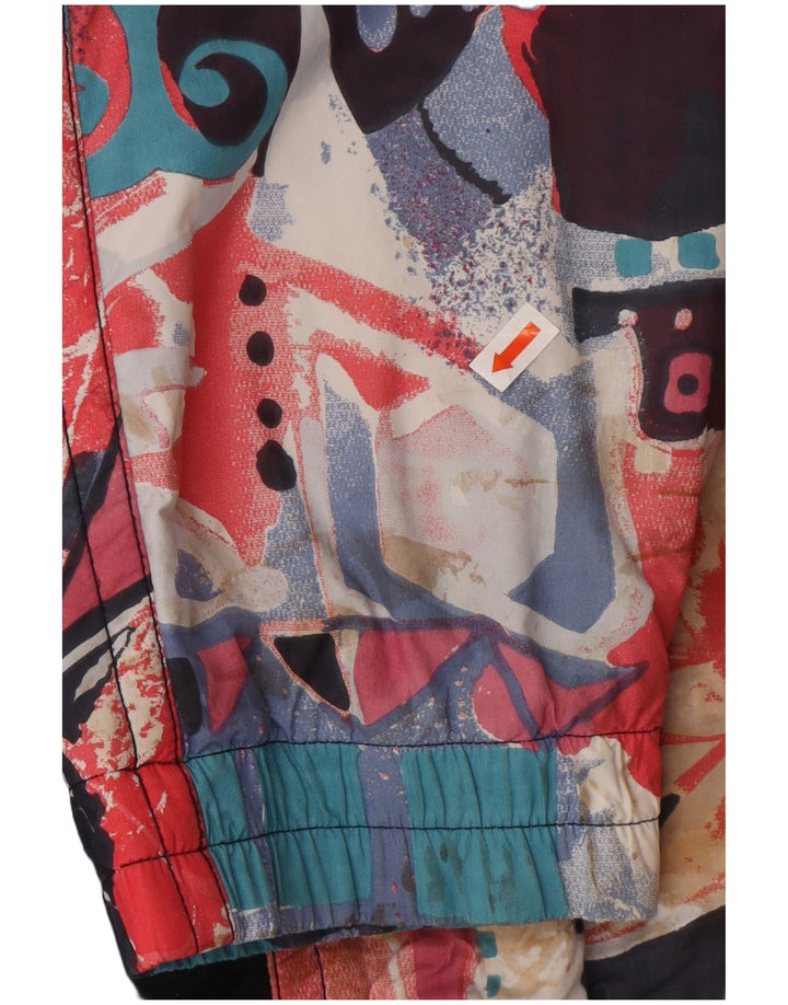 MAIER Herren-Overall-Pullover-Windbreaker-Jacke, Gr. 6, XS, Schwarz mit Blumenmuster