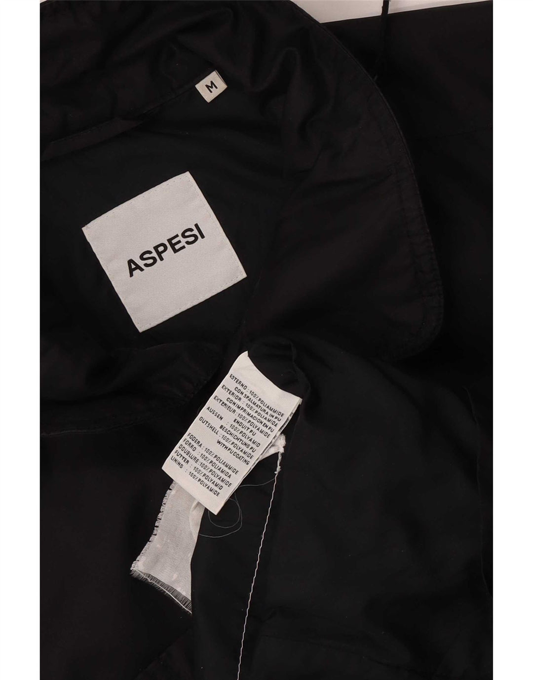 Aspesi Herren-Utility-Jacke UK 38 Mittelschwarzes Polyamid