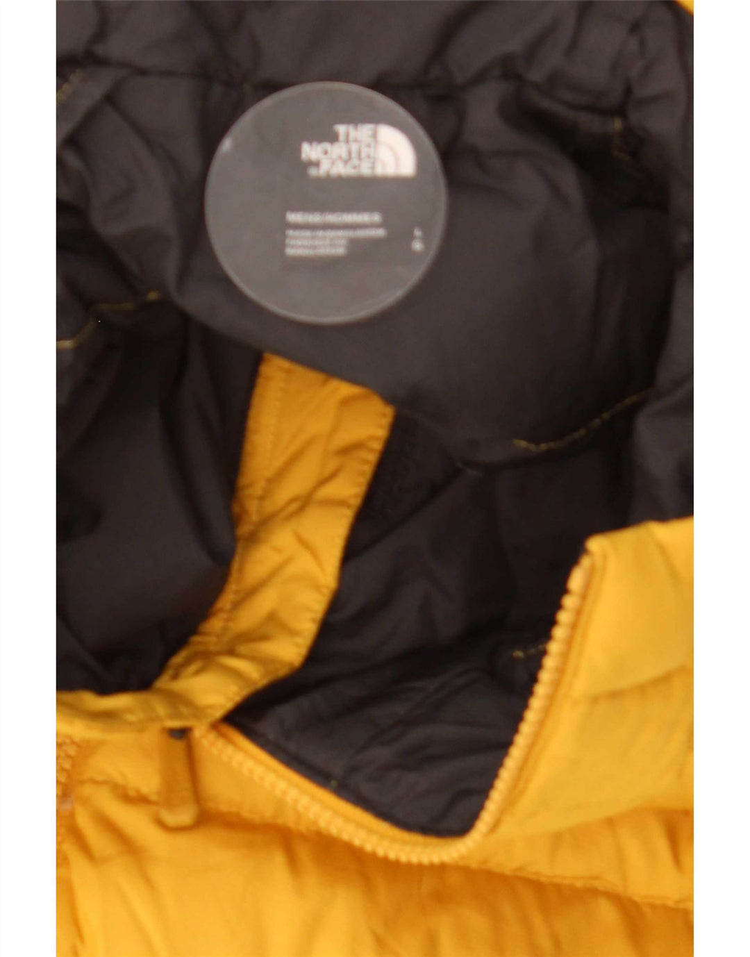 The North Face Herren-Kapuzenjacke, gepolstert, UK 40, Größe L, Gelb, Polyester