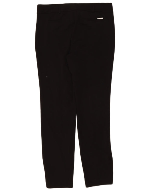 Michael Kors Damen Slim Chino-Hose US 8 Medium W34 L31 Schwarz Polyester