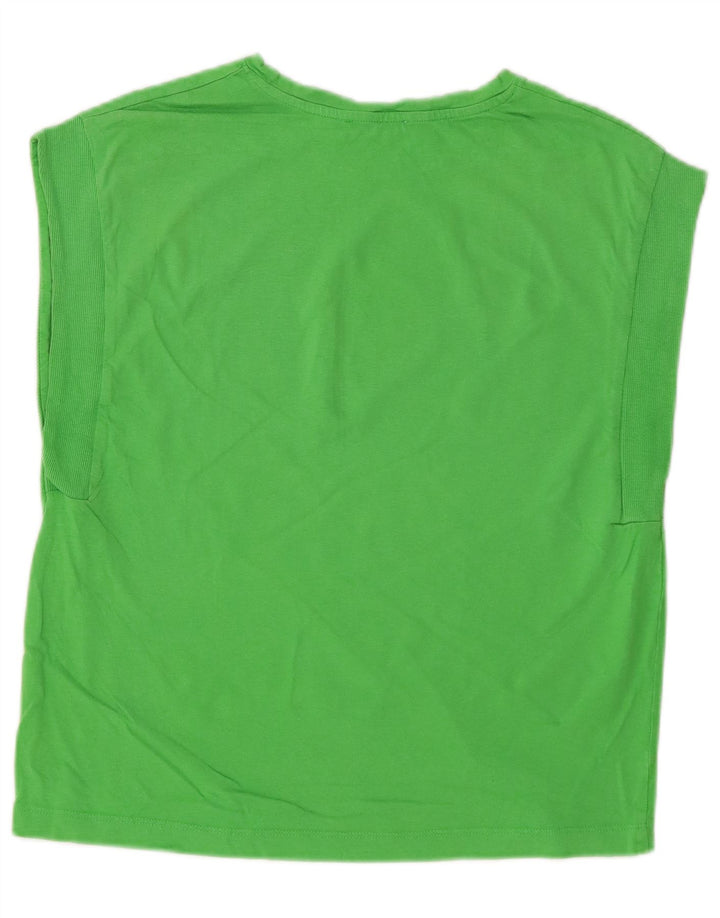 Zara Damen Weste Top UK 12 Mittelgrün