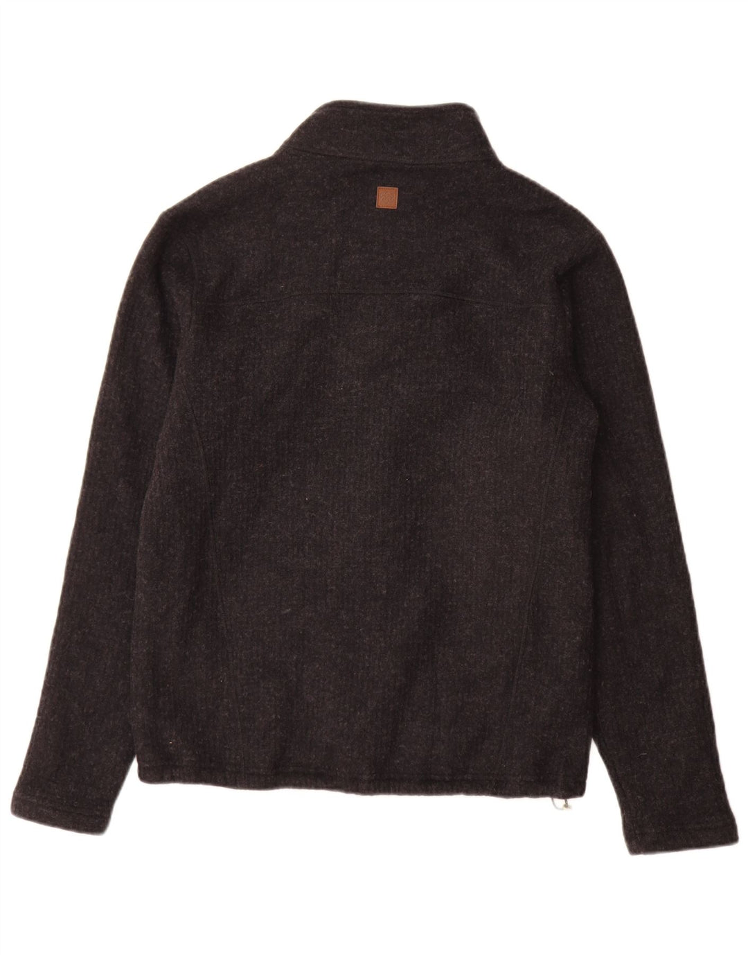 Vintage Herren-Cardigan-Pullover aus mittelgrauem Polyester