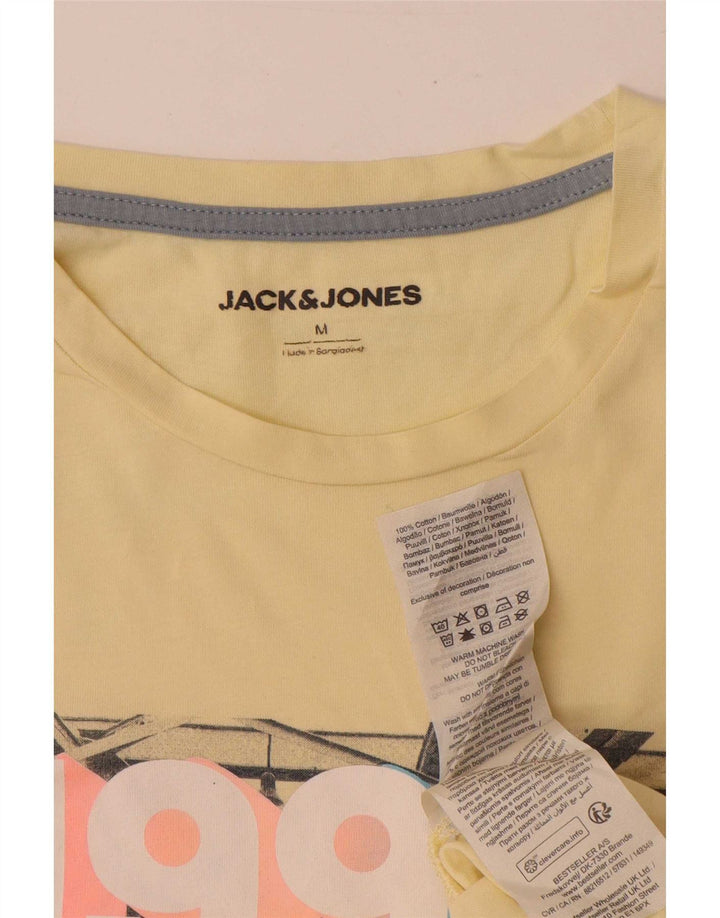 Jack & Jones Herren Grafik-T-Shirt-Oberteil aus mittelgelber Baumwolle