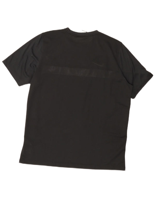 Nike Herren Dri Fit T-Shirt Top 2XL Schwarz Colourblock Polyester