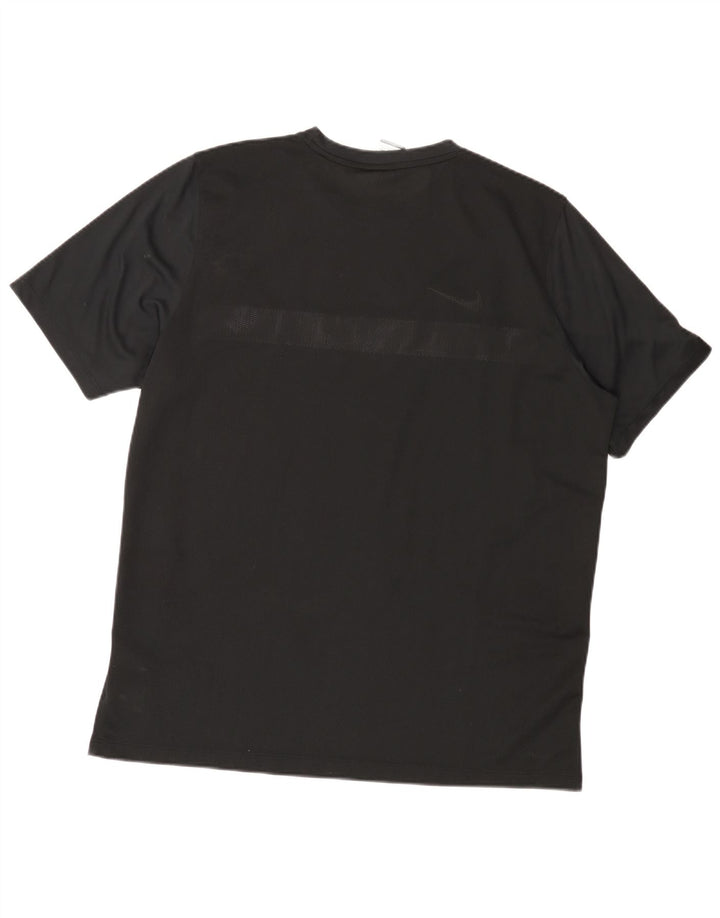 Nike Herren Dri Fit T-Shirt Top 2XL Schwarz Colourblock Polyester