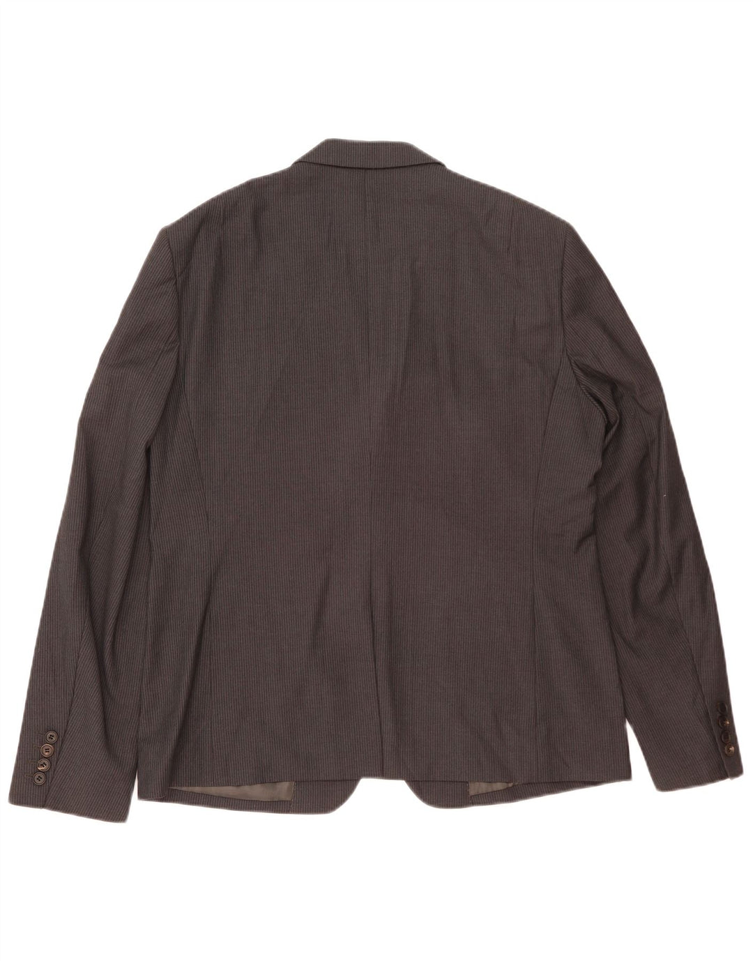 All Saints Herren-Blazer mit 2 Knöpfen, UK 42, XL, grauer Nadelstreifen