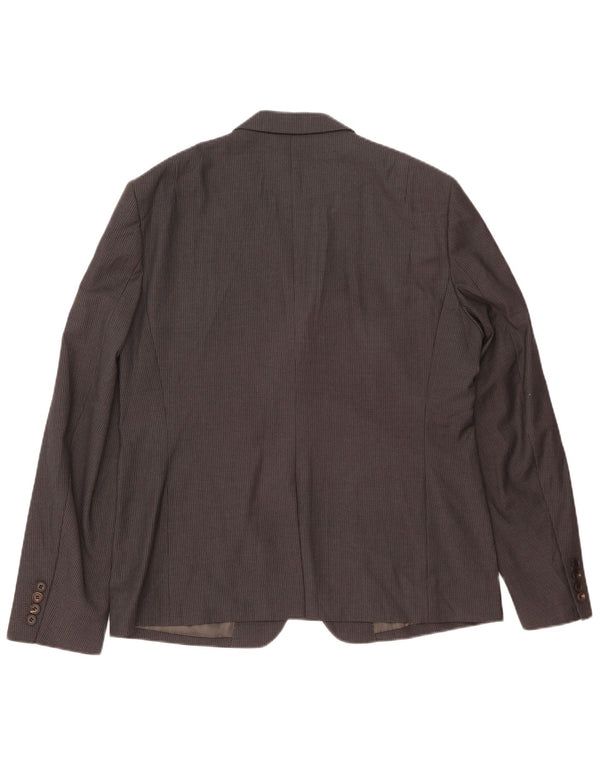 All Saints Herren-Blazer mit 2 Knöpfen, UK 42, XL, grauer Nadelstreifen