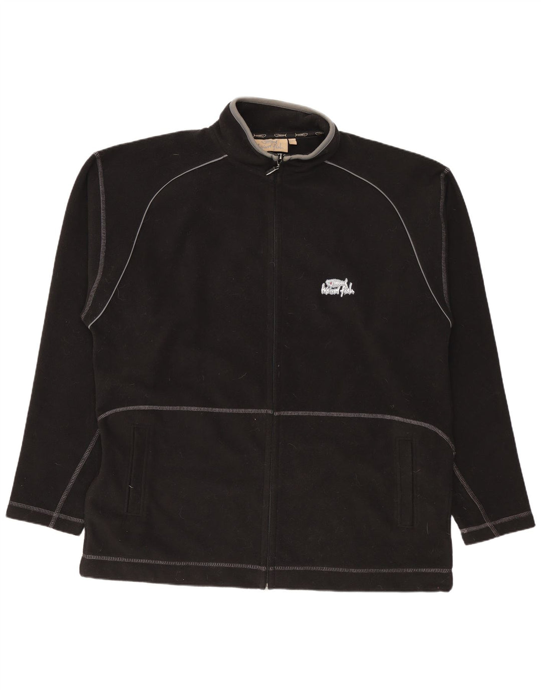 Weird Fish Herren Fleecejacke UK 40 Large Schwarz Polyester