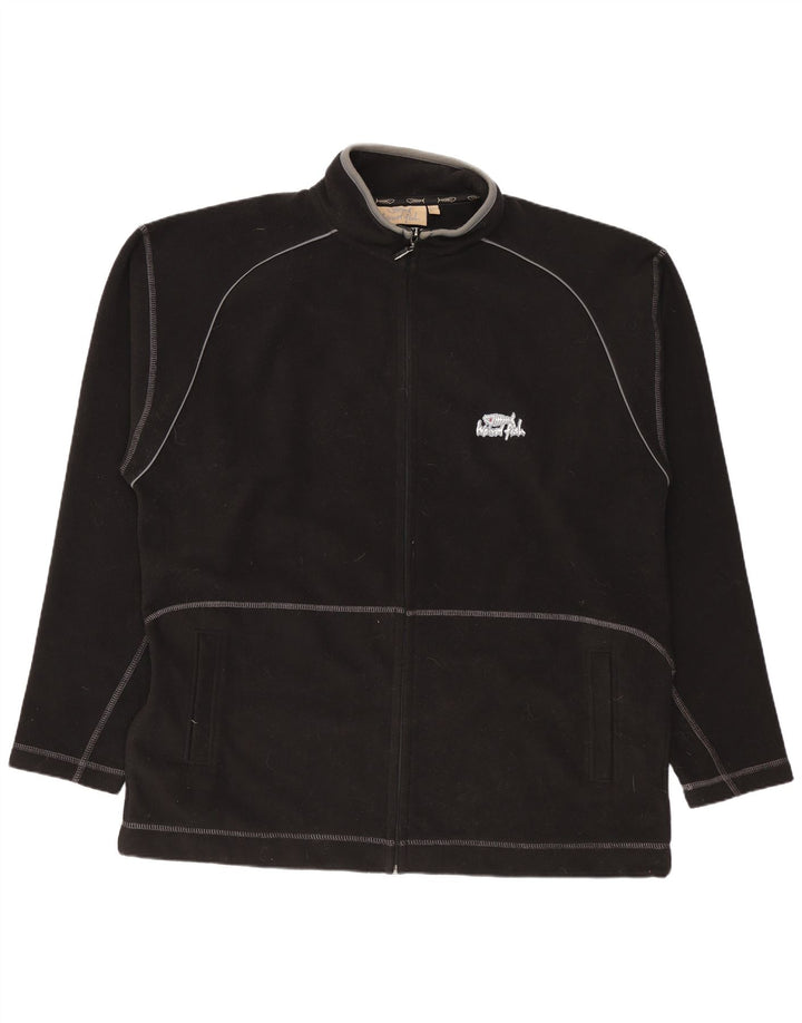 Weird Fish Herren Fleecejacke UK 40 Large Schwarz Polyester